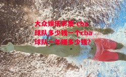 大众娱乐彩票-cba球队多少钱一个cba球队一年赚多少钱?